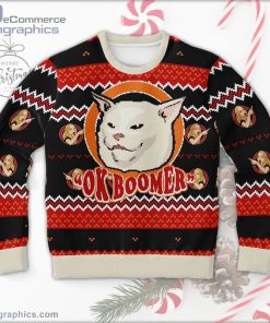 ok boomer funny ugly sweater 60 yPEo5