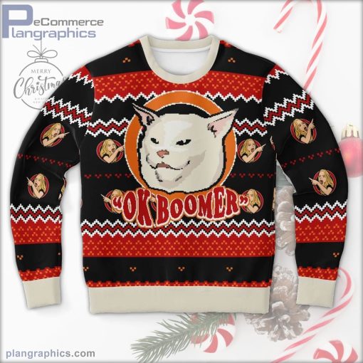 ok boomer funny ugly sweater 60 yPEo5