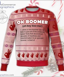 ok boomer mean ugly christmas sweater 59 PKkEx