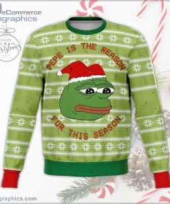 pepe the frog dank ugly christmas sweater 52 675Vk