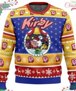 pink puff christmas kirby ugly christmas sweater 73 H3rpA