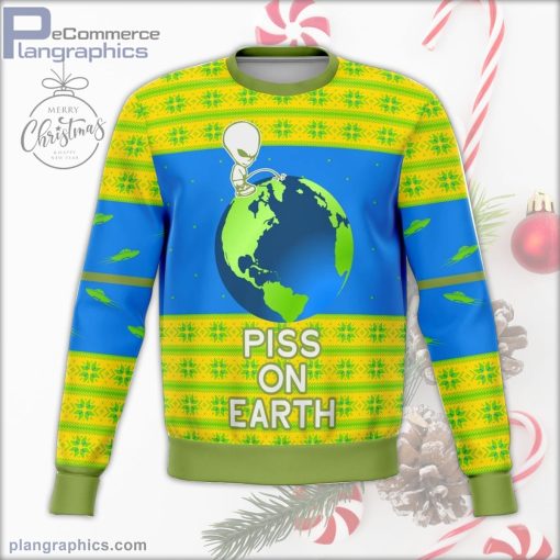 piss on earth funny ugly christmas sweater 51 a3Wgc