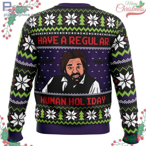 regular human holiday what we do in the shadows ugly christmas sweater 503 6R8mR