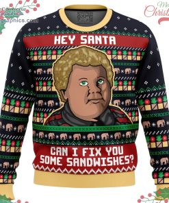 sandwiches for santa bad santa ugly christmas sweater 58 2jKx8