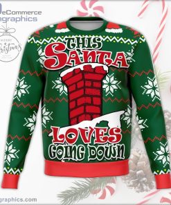 santa goes down funny ugly christmas sweater 40 HpcKQ