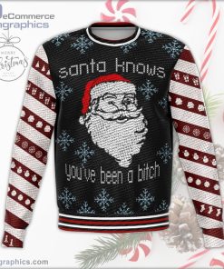 santa knows ugly christmas sweater 38 NtEiT