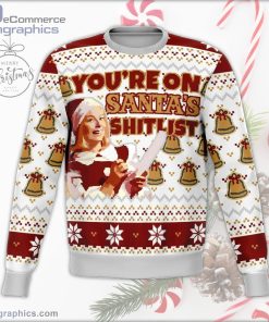 santa sht list dank ugly christmas sweater 34 5y6P7