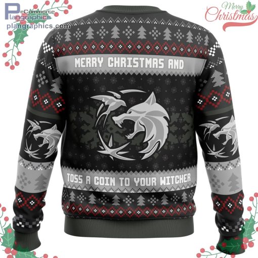 santa witcher the witcher ugly christmas sweater 497 eGatN