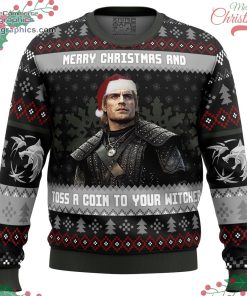 santa witcher the witcher ugly christmas sweater 55 1Kgr1