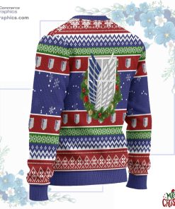 scout regiment attack on titan anime ugly christmas sweater 391 rNlnn