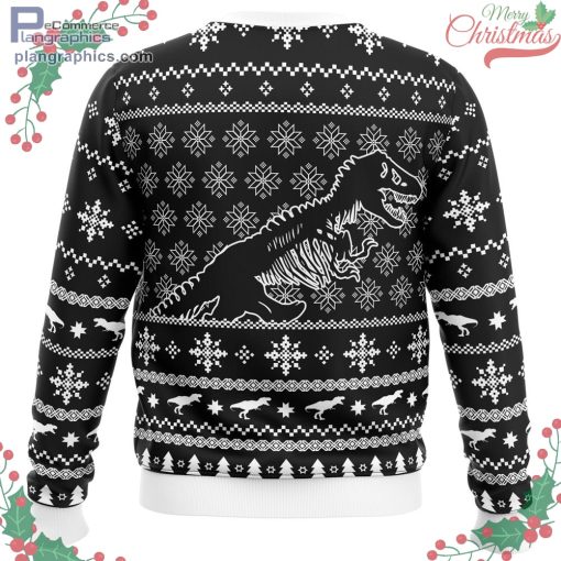 skeleton christmas jurassic park ugly christmas sweater 644 uetwY