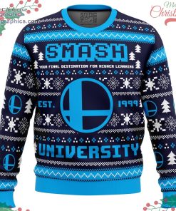 smash university super smash bros ugly christmas sweater 47 RC3Tg