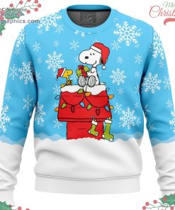 snowy christmas snoopy ugly christmas sweater 46 8GGxO