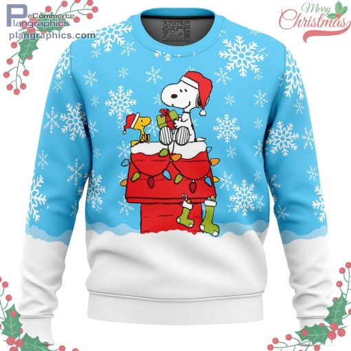snowy christmas snoopy ugly christmas sweater 46 8GGxO