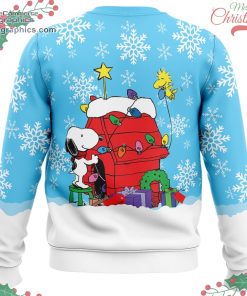 snowy christmas snoopy ugly christmas sweater 643 PZo0S