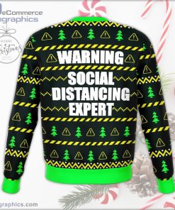 social distancing expert funny ugly christmas sweater 179 PDbPh