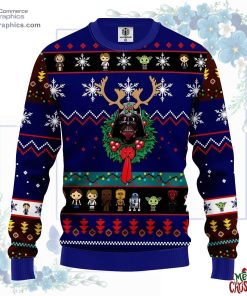 star wars darth vader ugly christmas sweater blue 137 4OedE