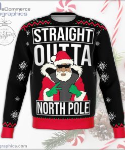 straight outta north pole funny ugly christmas sweater 24 cfCFO