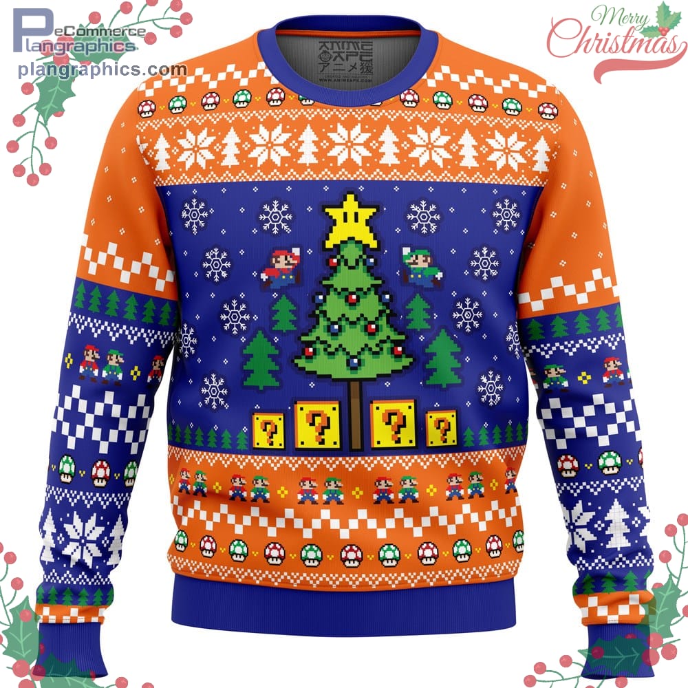 Super Bros Christmas Super Mario Bros. Ugly Christmas Sweater ...