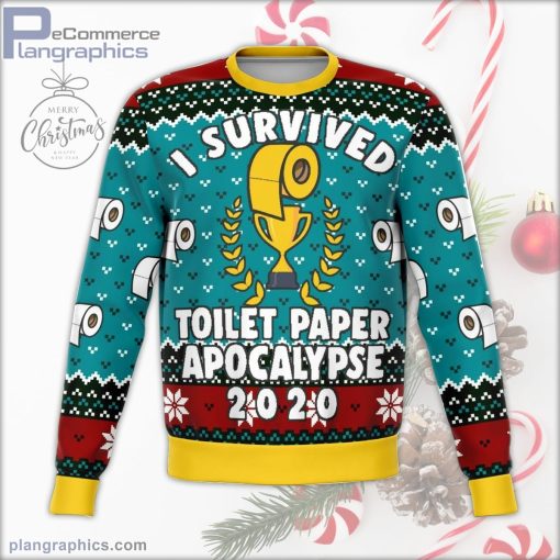 survived 2020 apocalypse ugly christmas sweater 23 t90B0