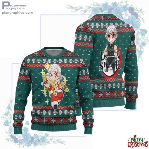 tengen uzui demon slayer anime ugly christmas sweater 431 VEpbe