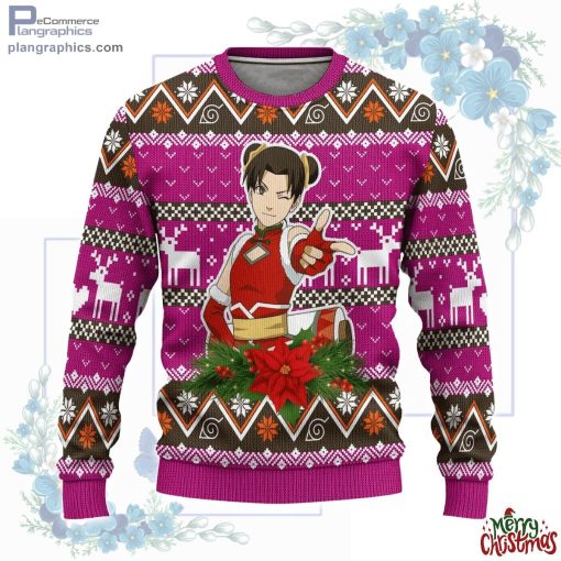 tenten ugly christmas sweater custom naruto anime 97 fPVVw