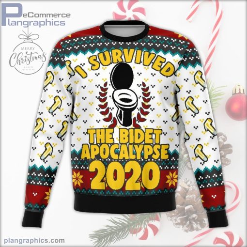 the bidet apocalypse ugly christmas sweater 20 xJJhy