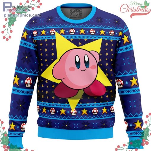 the pink hero kirbys dream land ugly christmas sweater 26 1LC3G