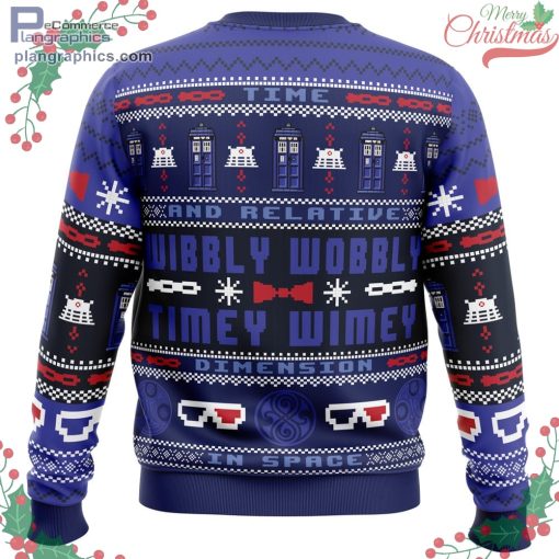 timey wimey doctor who ugly christmas sweater 483 W28Il