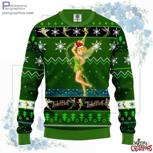 tinker bell ugly christmas sweater green 74 tvwxu