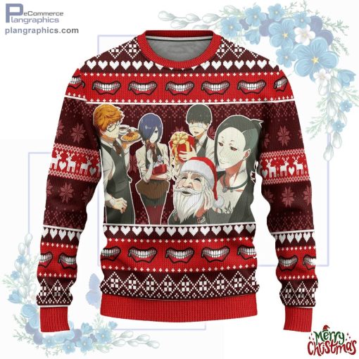 tokyo ghoul anime ugly christmas sweater custom 70 xvlri