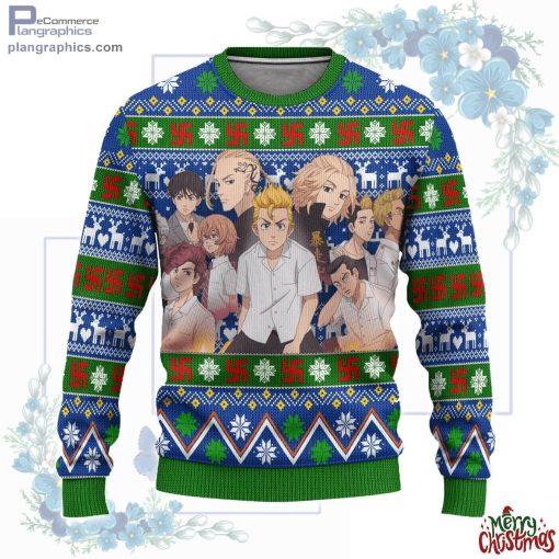 tokyo revengers anime ugly christmas sweater custom 68 66edu