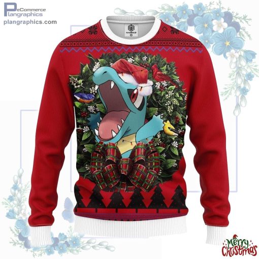 totodile pokemon noel mc ugly christmas sweater 63 5bYuR