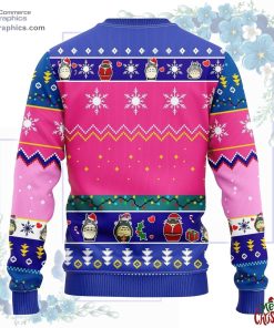 totoro ghibli studio ugly christmas sweater pink 285 fp9iL