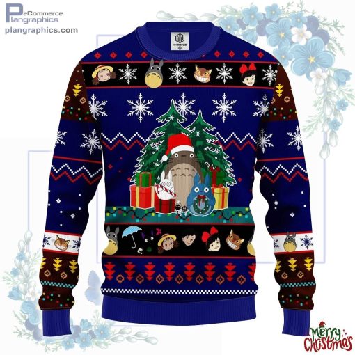 totoro ugly christmas sweater 57 awk15