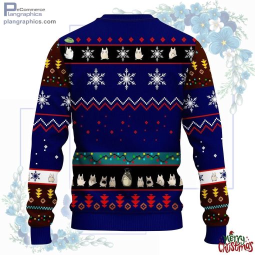 totoro ugly christmas sweater blue 283 aJpRz