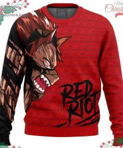 unbreakable red riot my hero academia ugly christmas sweater 19 I3B50