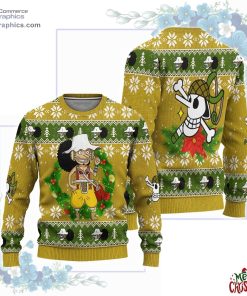 usopp one piece anime ugly christmas sweater 425 7uUeE