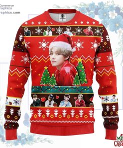 v bts ugly christmas sweater red 47 VB7Yb