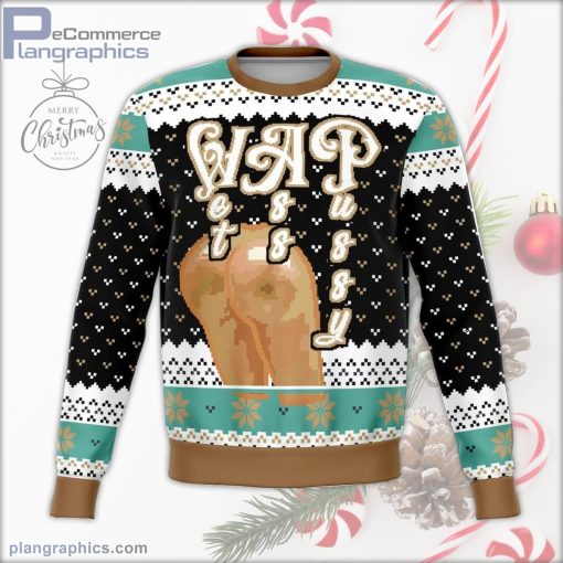 wet ass puy initials ugly christmas sweater 6 3SEa3