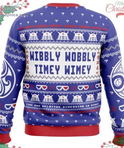 wibbly wobbly doctor who ugly christmas sweater 481 B6NHs