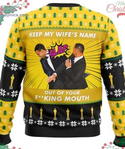 will smith slaps chris rock meme ugly christmas sweater 624 oFlWs