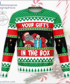 your gift in the box naughty holiday ugly christmas sweater 1 9gwqh