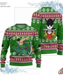 zoro one piece anime ugly christmas sweater 415 Nsv9g