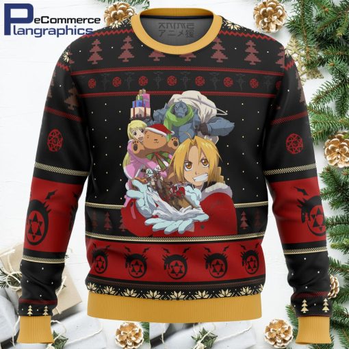 fullmetal alchemist holidays ugly christmas sweater 1 h6awl9
