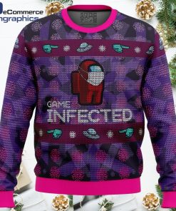game infected among us all over print ugly christmas sweater 1 zfhaco