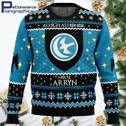 game of thrones house arryn ugly christmas sweater 1 nyjcqb