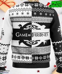 game of thrones house black and white ugly christmas sweater 3 uangdw