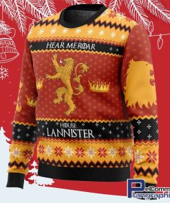 game of thrones house lannister all over print ugly christmas sweater 2 bijgk6