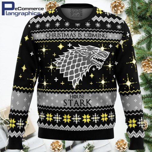game of thrones house stark all over print ugly christmas sweater 1 jkxosj